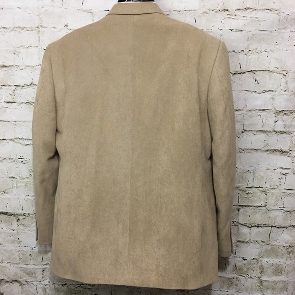 Alfani Tan 100% Polyester Textured Blazer Size 42S - Picture 3 of 6